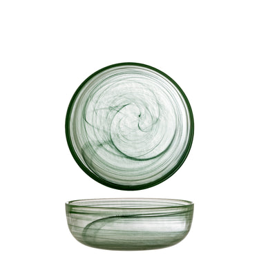 Bloomingville - Amelie Skål, Grøn, Glas - Ø21,5 × H7,5 cm