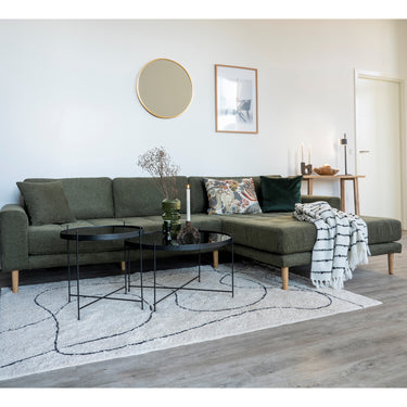 Lido Lounge Sofa - Olivengrøn - Højrevendt - Bolig og Haven