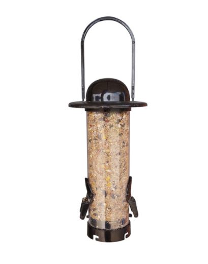 Sort, bowler fugle foderautomat til frø fra Garden Life 