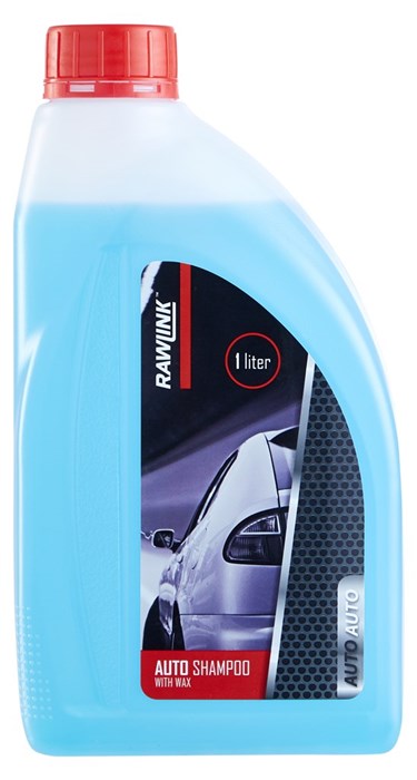 Auto shampoo flaske fra Rawlink, set forfra