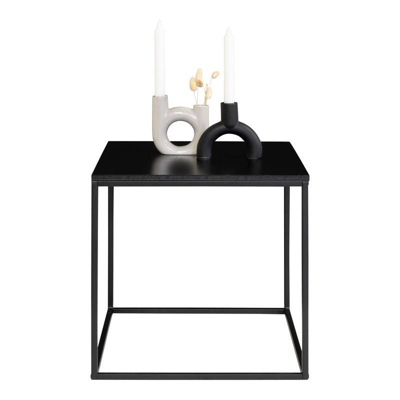 Vita Hjørnebord - Sort ramme og sort bordplade 45x45x45 cm