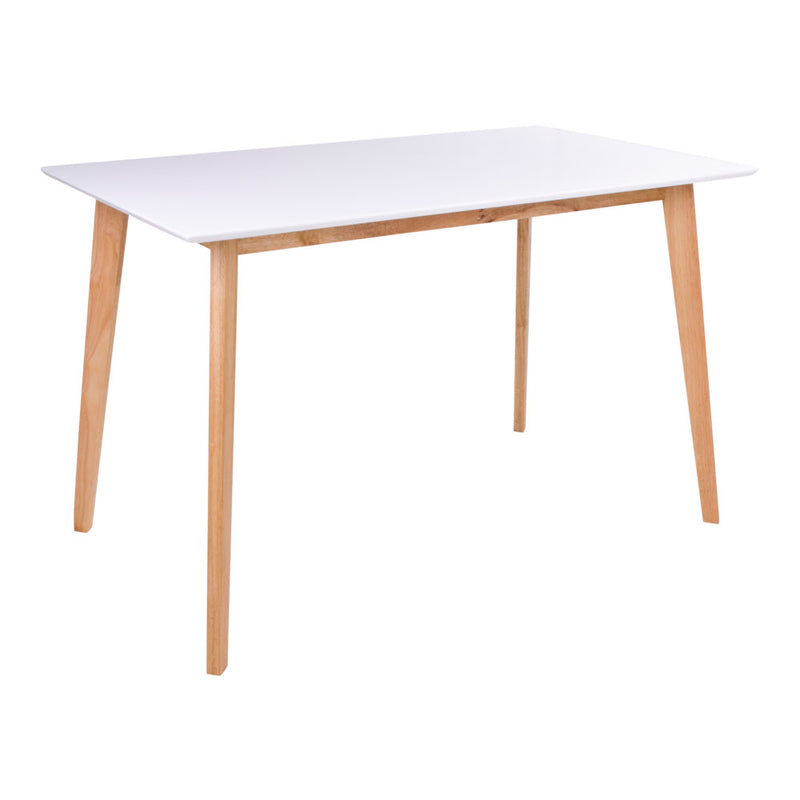 Vojens Spisebord - I hvid og natur 120x70xh75 cm