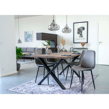 House Nordic - Toulon Spisebord - olieret røget eg med bølget kant - 140x95xh76x4 cm - Bolig og Haven