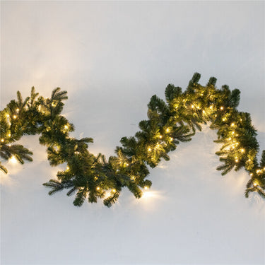Kunstig granguirlande, LED lys, mix, 230V, 240cm, kan serieforbindes - Bolig og Haven