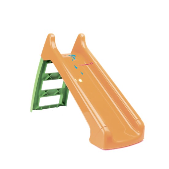 Grøn og orange rutsjebane med vandtilslutning fra Paradiso Toys