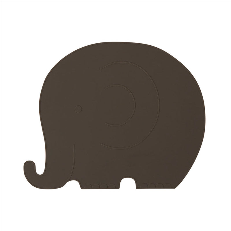 OYOY Mini - Dækkeserviet Henry Elefant - Choko L41 cm