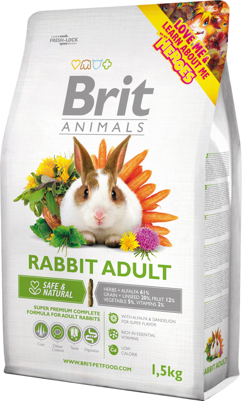 Brit - Kaninfoder voksen komplet - 1,5 kg