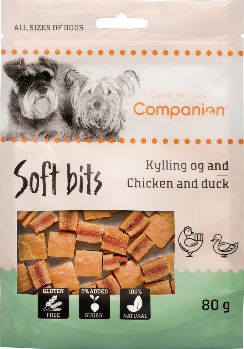 Companion - Soft bits - Kylling og and, 80g