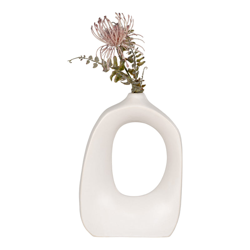 Keramik Vase - Hvid H27,5 cm