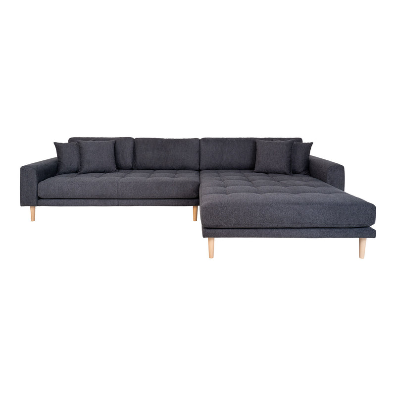 House Nordic - Lido Lounge Sofa, mørkegrå, højrevendt HN1045