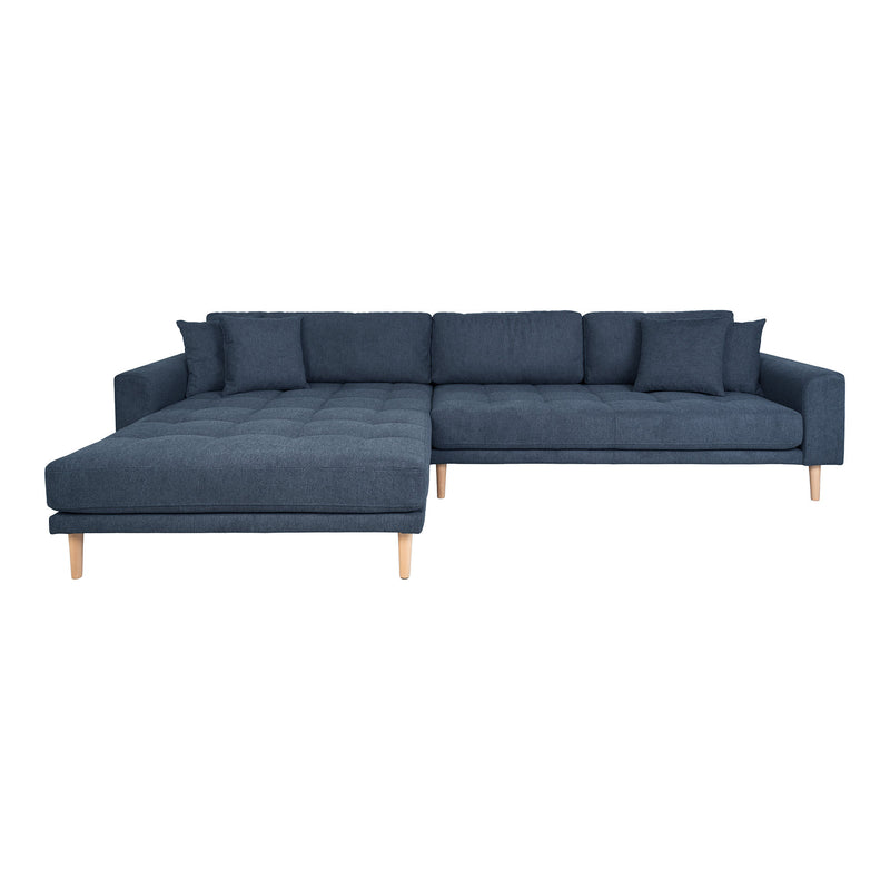 House Nordic - Lido Lounge Sofa venstrevendt, mørkeblå HN1035