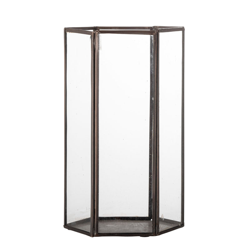 Bloomingville - Acentia Lanterne, Kobber, Glas H26 cm