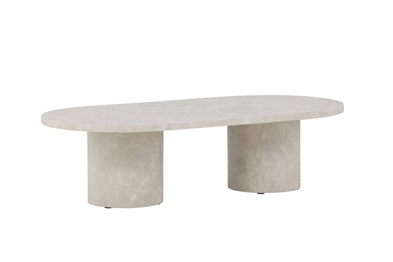 Venture Home Narvik – sofabord i beige marmorlook – 32×120×60 cm