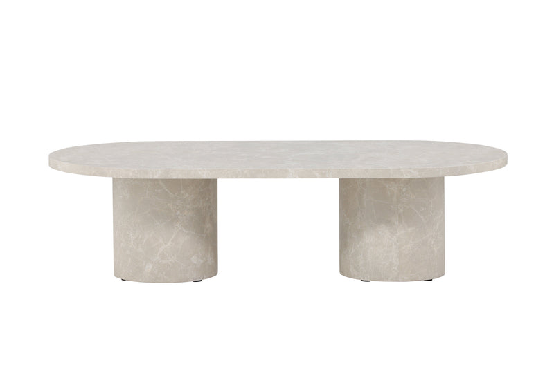 Venture Home Narvik – sofabord i beige marmorlook – 32×120×60 cm