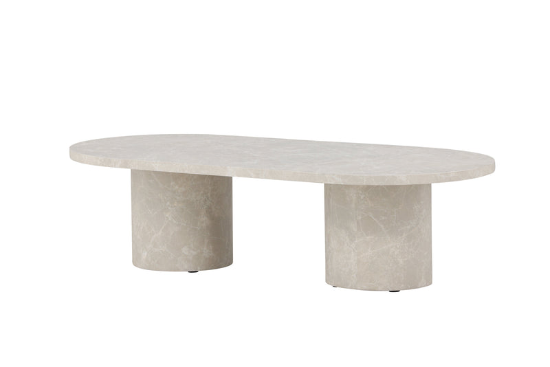 Venture Home Narvik – sofabord i beige marmorlook – 32×120×60 cm