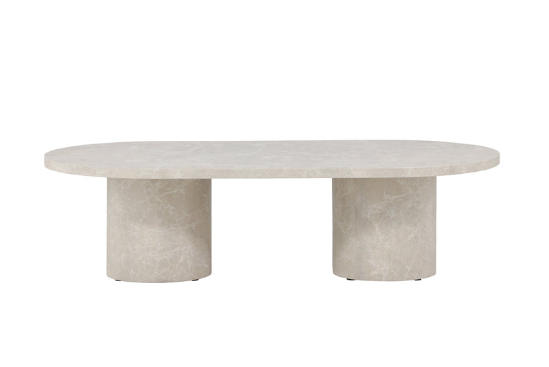 Venture Home Narvik – sofabord i beige marmorlook – 32×120×60 cm