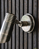 Nordal - BRAGI udendørs væglampe - messing med antik sølvfinish