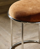 Nordal - KOMATI taburet – brun – Ø41 × H47 cm