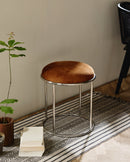 Nordal - KOMATI taburet – brun – Ø41 × H47 cm