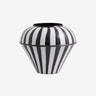 Nordal - SIPURA vase – sort/hvid – Ø30 × H25 cm