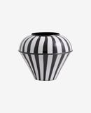 Nordal - SIPURA vase – sort/hvid – Ø30 × H25 cm