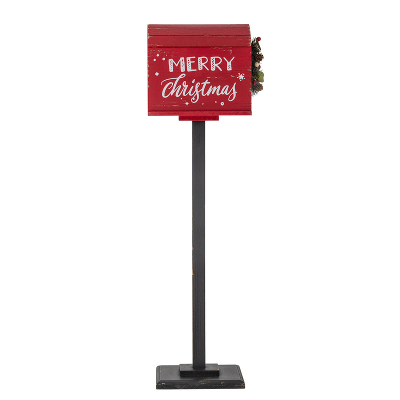 Bloomingville - Postkasse Carlo Deko, Rød, MDF, H82 cm