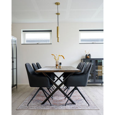 House Nordic - Harbo Spisebordsstol m. 360 g. Drejefod - Sort PU - Bolig og Haven