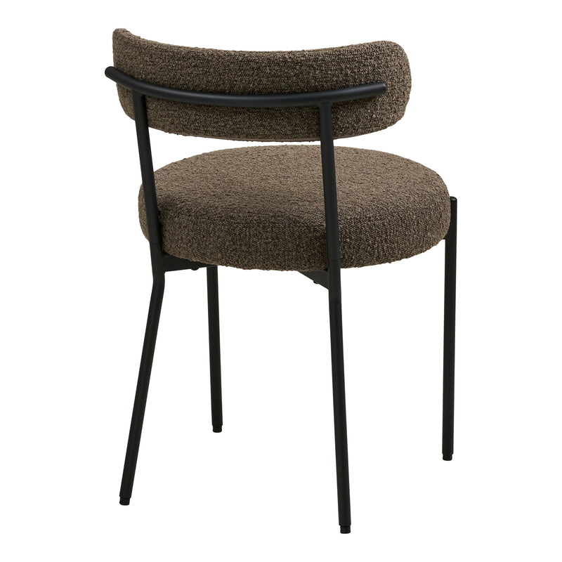 House Nordic – Badalona Spisebordsstol, brun bouclé m. sorte ben, sæt af 2 stk.