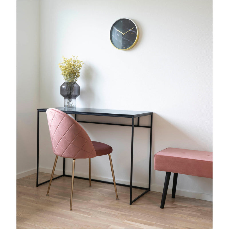 House Nordic - Geneve Spisebordsstol - 1 stk. i rosa velour, messing