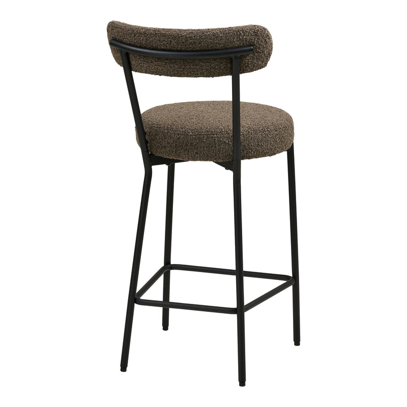 House Nordic – Badalona Barstol i brun bouclé med sorte ben