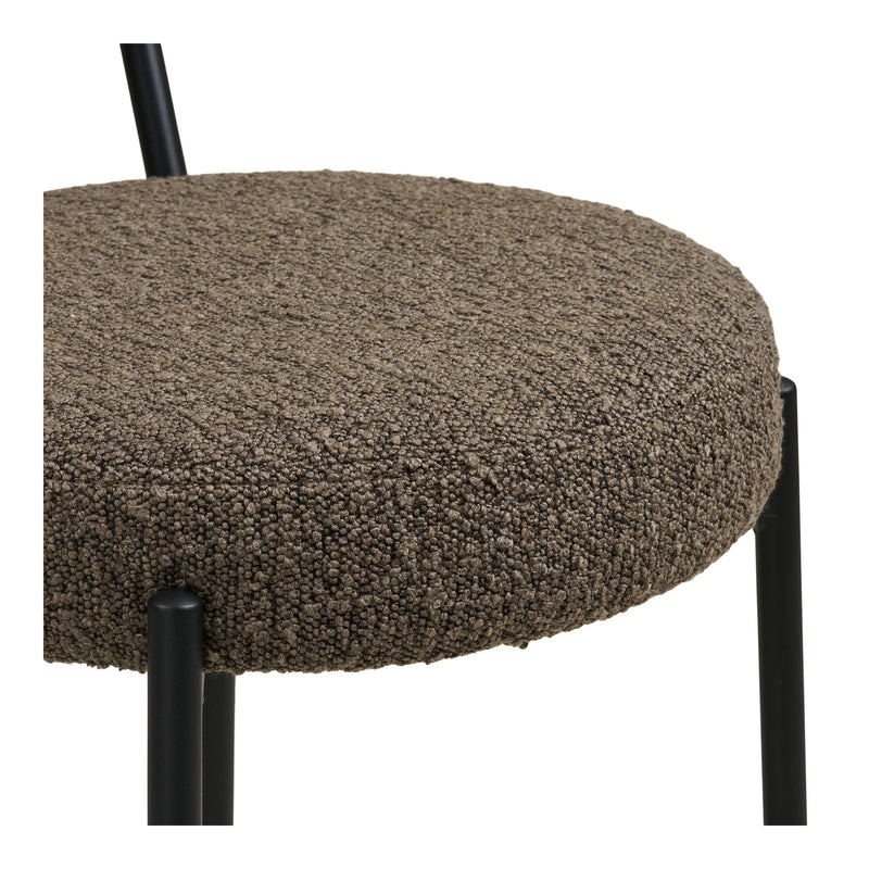 House Nordic – Badalona Barstol i brun bouclé med sorte ben