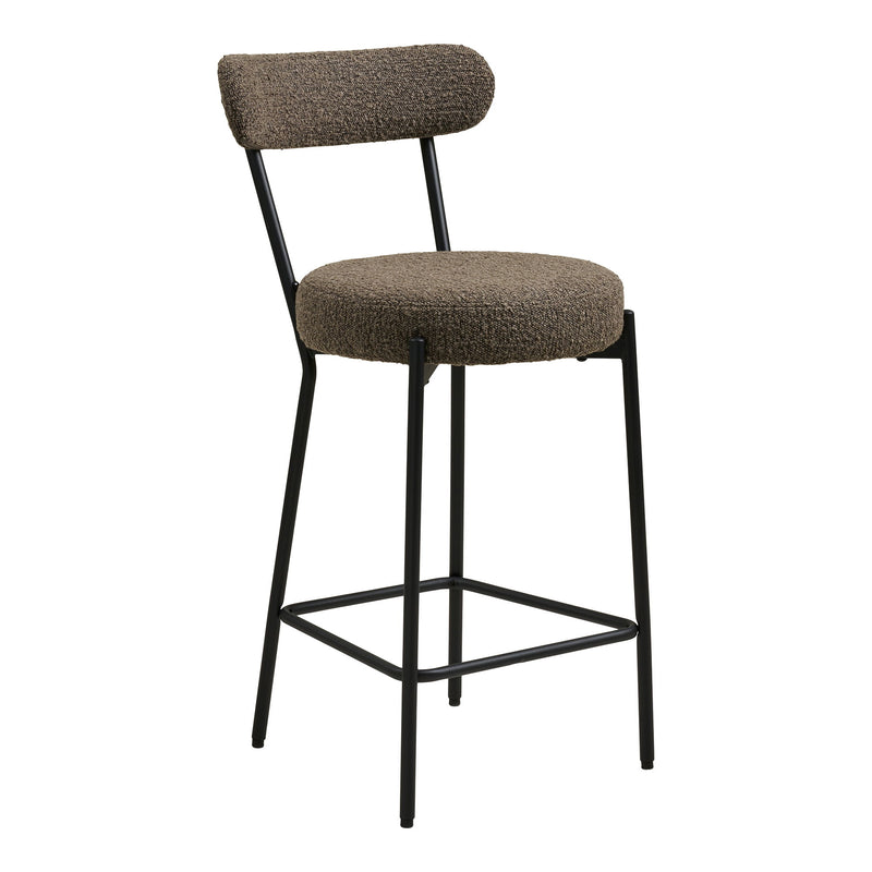 House Nordic – Badalona Barstol i brun bouclé med sorte ben