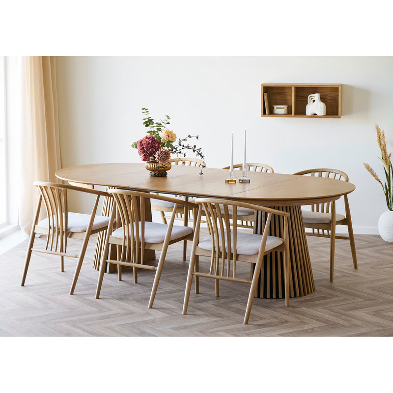 House Nordic – Agustin Spisebordsstol, Egetræ med Stofsæde, Natur/Sand