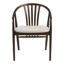 House Nordic – Agustin Spisebordsstol, egetræ mørk, stofsæde, sand