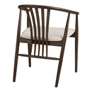 House Nordic – Agustin Spisebordsstol, egetræ mørk, stofsæde, sand