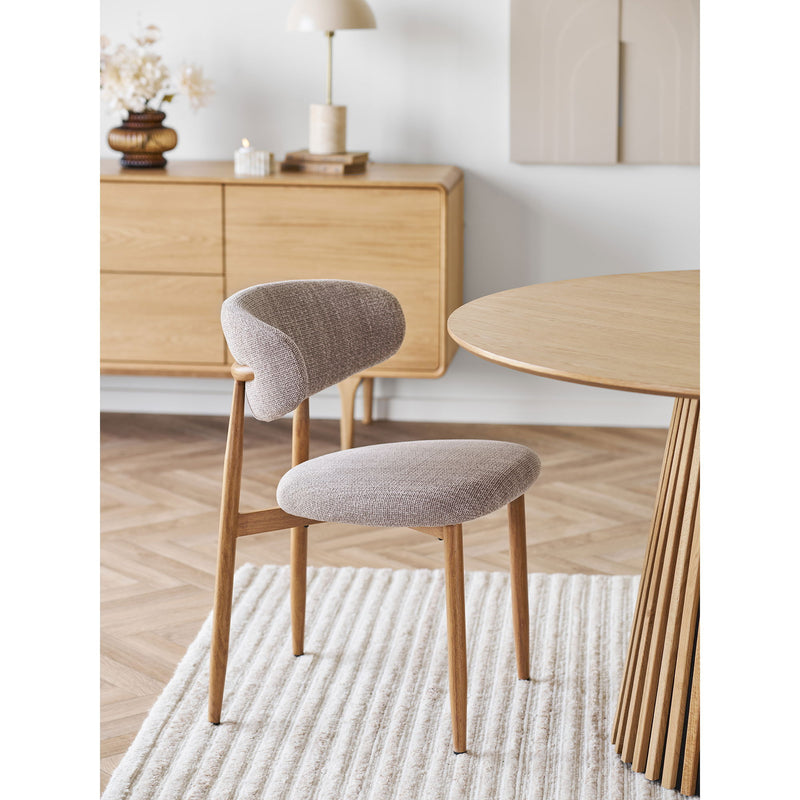 House Nordic – Levanto Spisebordsstol, Sand med Trælook Ben, Sæt af 2