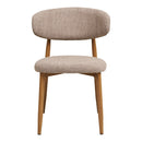 House Nordic – Levanto Spisebordsstol, Sand med Trælook Ben, Sæt af 2