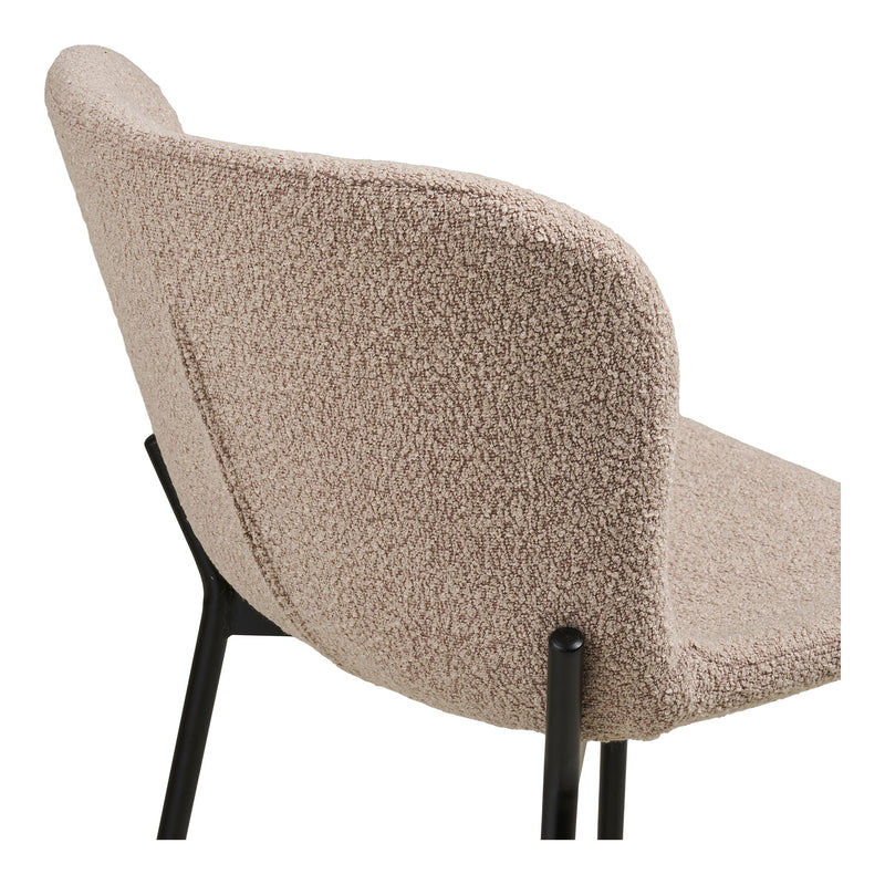 House Nordic - Maceda Barstol, Bouclé, Beige, Sorte Ben, sæt af 2 stk.