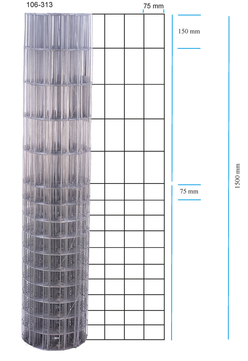 Hortus - Hundehegn galvaniseret H150 cm x L20 m