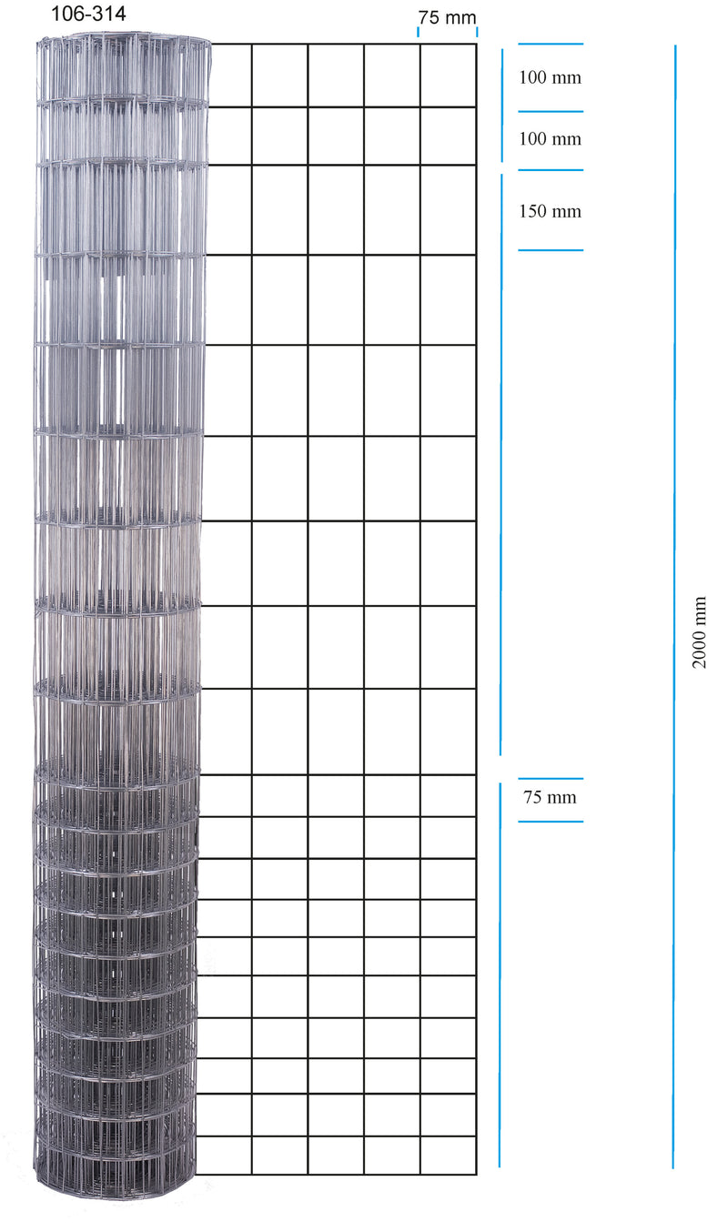 Hortus - Hundehegn galvaniseret H200 cm x 20 m