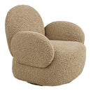 House Nordic - Messina Loungestol med Drejefunktion Lysebrun - 85 x 87 x 81 cm