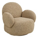 House Nordic - Messina Loungestol med Drejefunktion Lysebrun - 85 x 87 x 81 cm