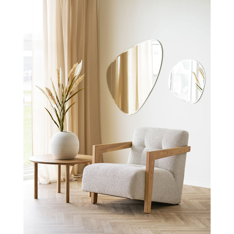 House Nordic – Caracas Loungestol med Armlæn, Egetræ, Beige