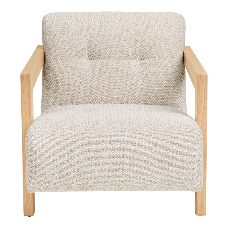 House Nordic – Caracas Loungestol med Armlæn, Egetræ, Beige