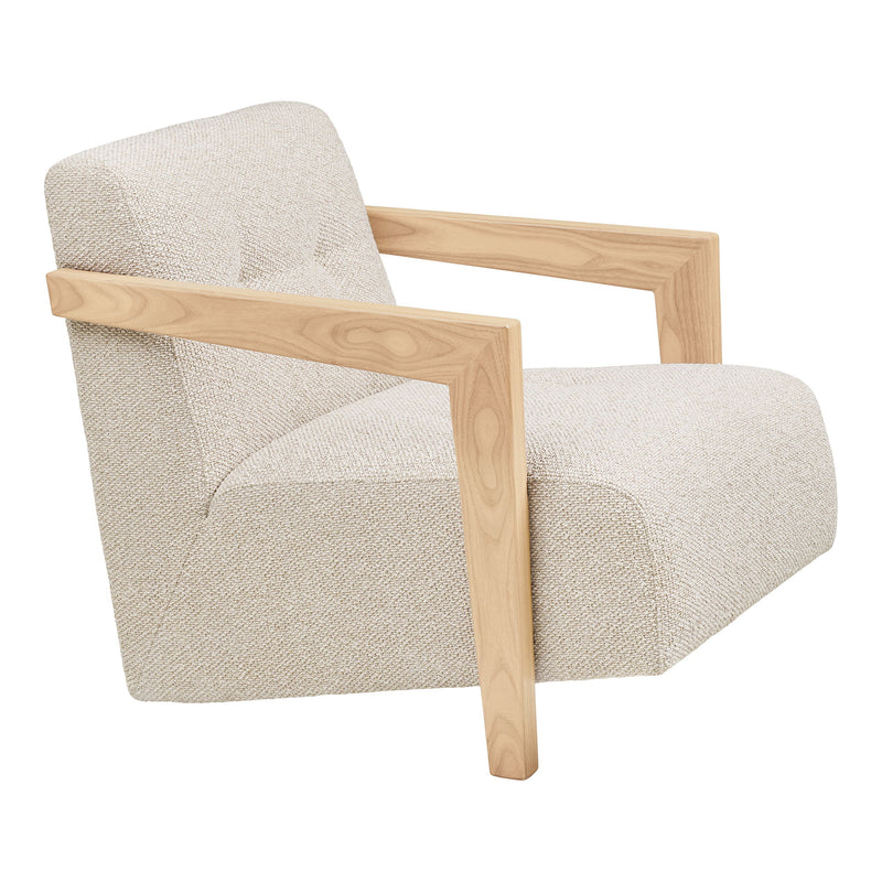 House Nordic – Caracas Loungestol med Armlæn, Egetræ, Beige