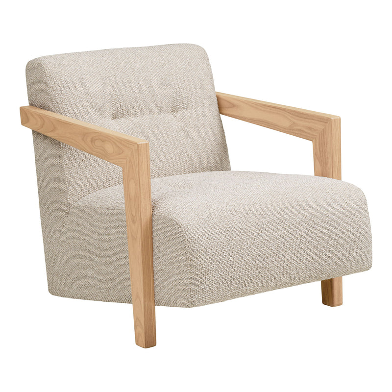 House Nordic – Caracas Loungestol med Armlæn, Egetræ, Beige