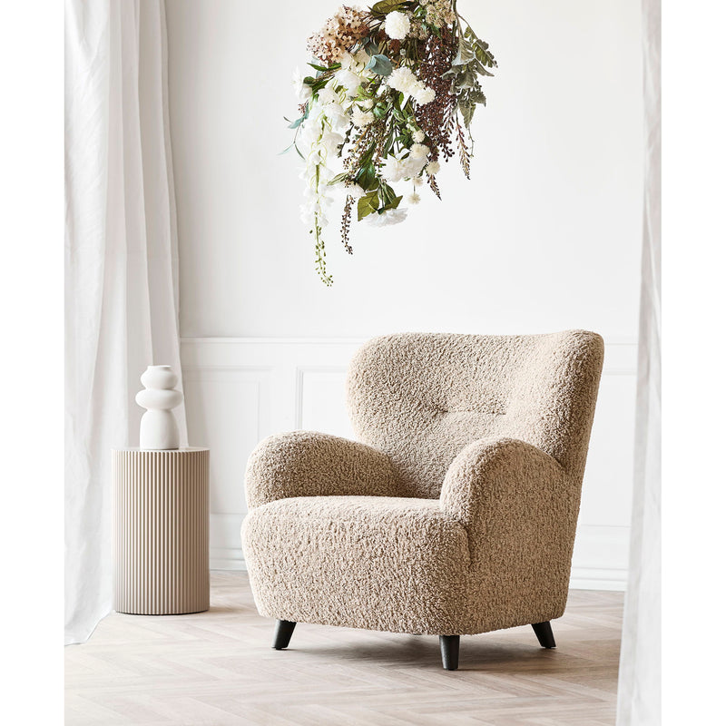 House Nordic – Lunaro Loungestol, Lysebrun, Bouclé Komfort