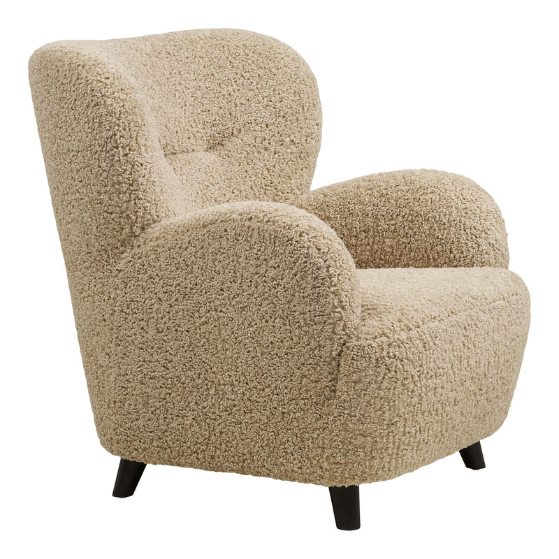 House Nordic – Lunaro Loungestol, Lysebrun, Bouclé Komfort