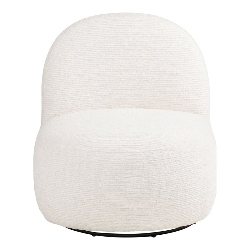 House Nordic – Milo Loungestol med drejefunktion, Off-White – 67×74×70 cm