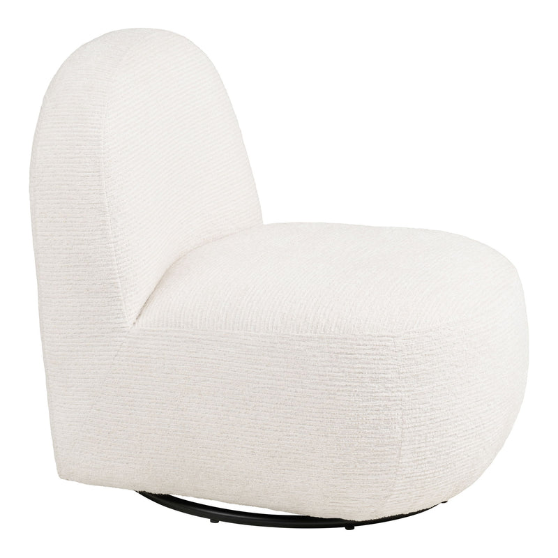 House Nordic – Milo Loungestol med drejefunktion, Off-White – 67×74×70 cm